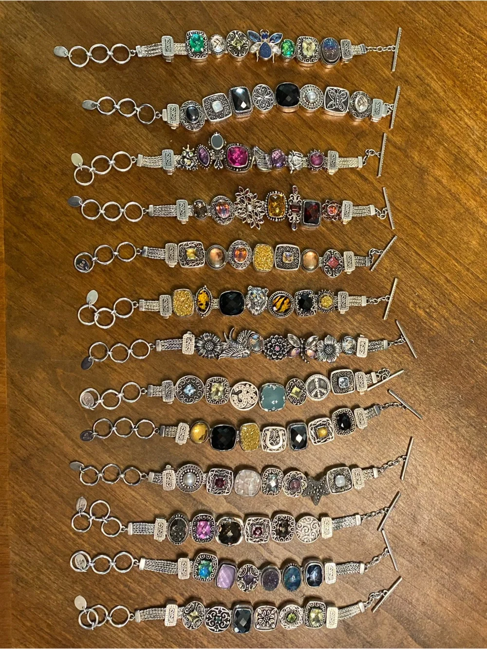 Lori Bonn Free Spirit Sterling Silver Charm Bracelet 7 to 8 inches